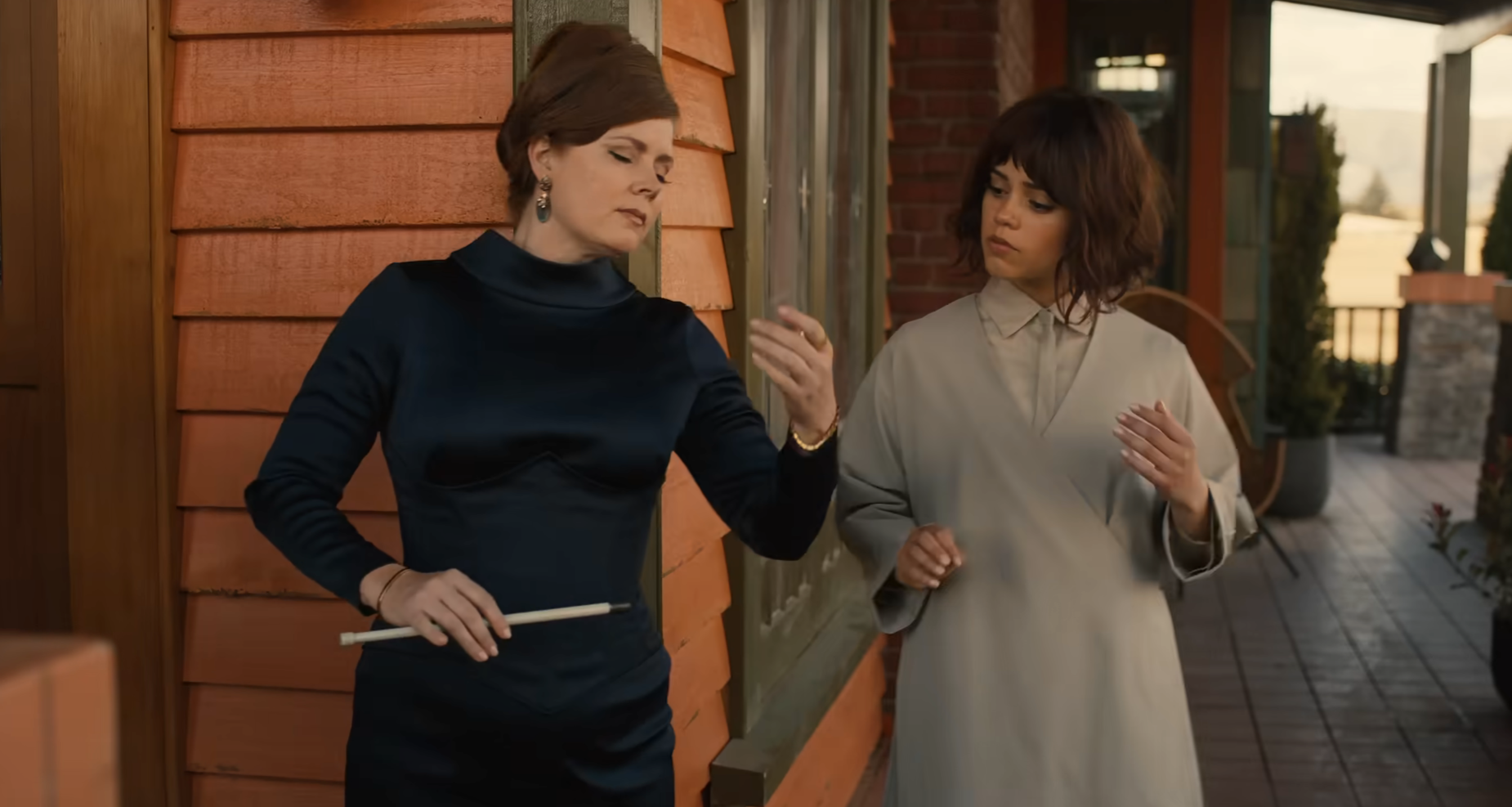Amy Adams and Jenna Ortega in Klara and the Sun courtesy of Sony