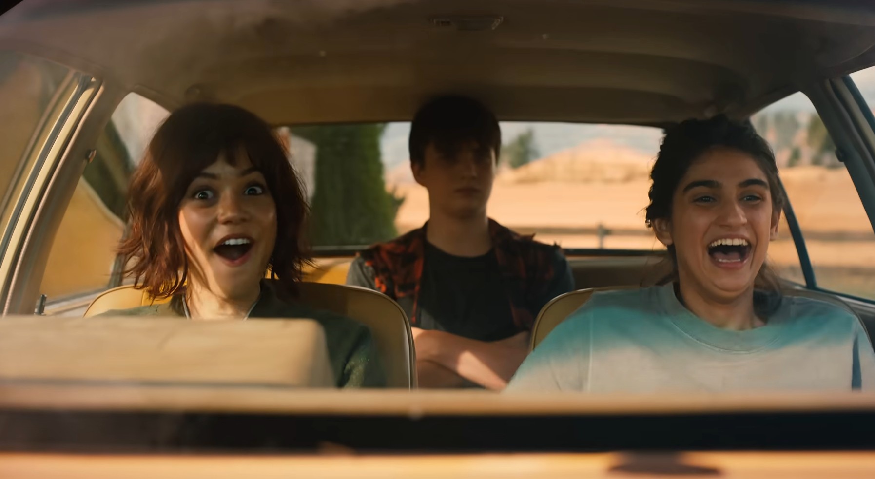 (L to R) Jenna Ortega, Aran Murphy and Mia Tharia in Klara and the Sun courtesy of Sony