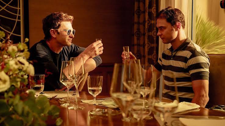 Andrew Garfield and Yuri Borislov in Artificial courtesy of NEON